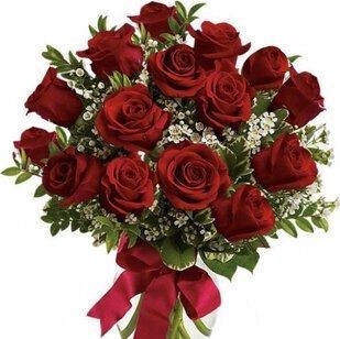 15 red roses with greenery | Flower Delivery Voronezh